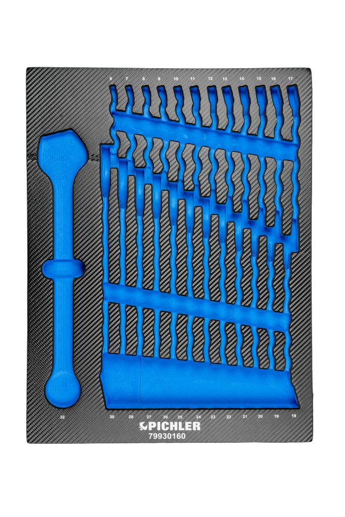 Instrumentu ratiņu ieliktnis kombinēto atslēgu komplektam 6–32 mm (25 gab.) 79930160 (79929160, PICHLER)