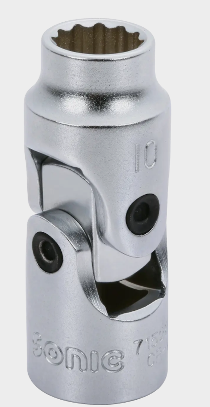 Galvutė 3/8 su šarnyru, 12-kampė 12mm 