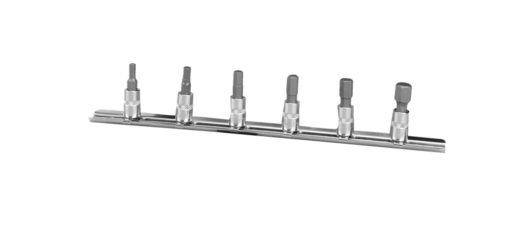 1/4 in. Drive Hex Bit Socket Set, 4–10 mm, 6 Pieces (79941500, PICHLER)