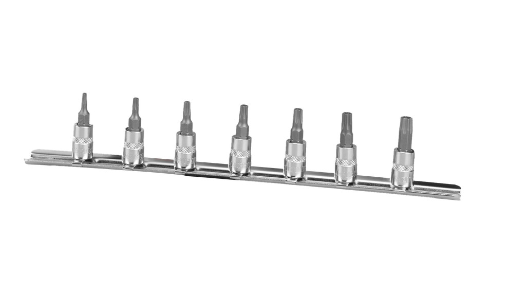 1/4 col. Torx su skylute (TR) antgalinių galvučių rinkinys T10–T40, 7 dalys (79941900, PICHLER)
