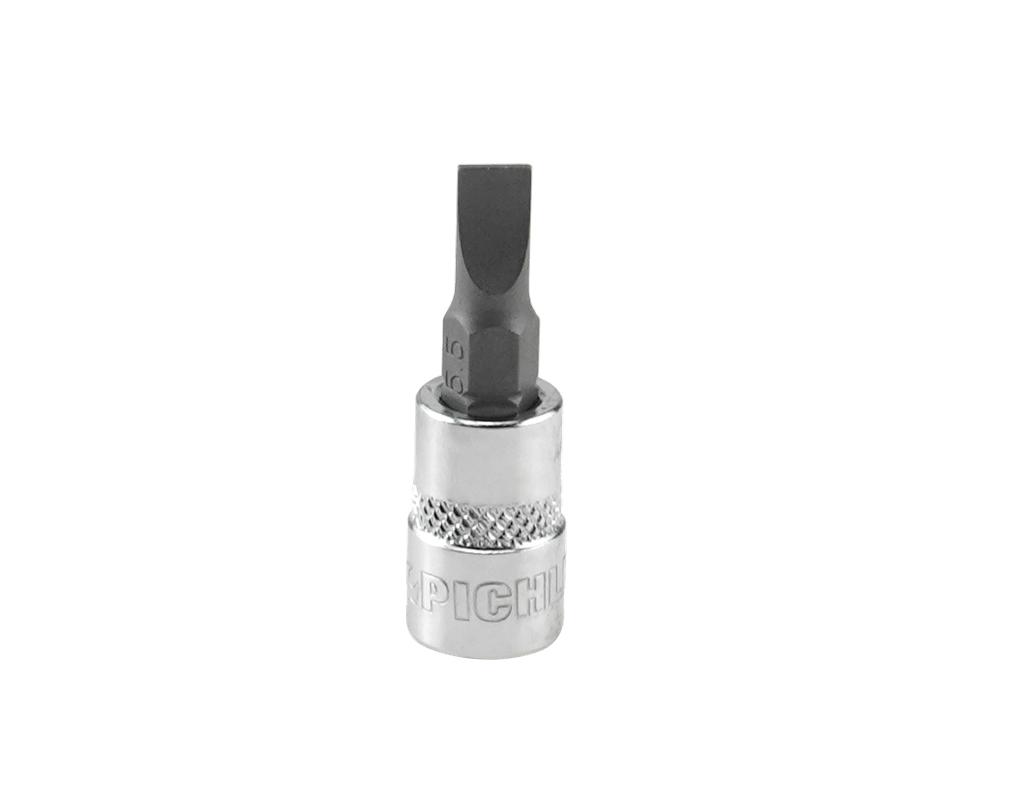 Bit socket, slotted 5.5 mm, 1/4 inch drive, 37 mm (79942425, PICHLER)