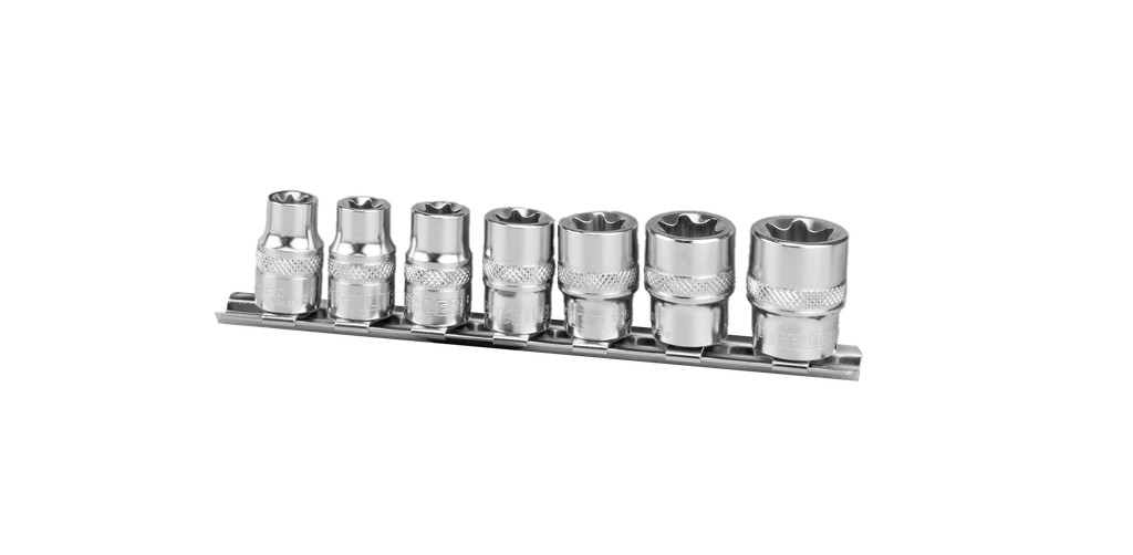 3/8 col. trumpų išorinio Torx galvučių rinkinys E10–E20, 7 dalys (79943300, PICHLER)