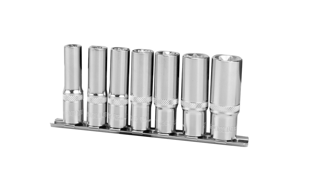 3/8 collu garo ārējā Torx muciņu komplekts E10–E20, 7 daļas (79943400, PICHLER)