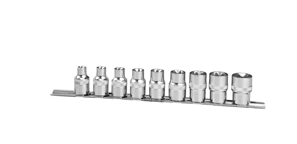 1/2 in. Drive External Torx Socket Set, Short, E10–E24, 9 Pieces (79945300, PICHLER)