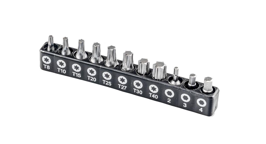 Micro bit set 1/4 in. x 18 mm, 11 pcs.: Torx T8–T40 and hex 2, 3, 4 mm (79949411, PICHLER)