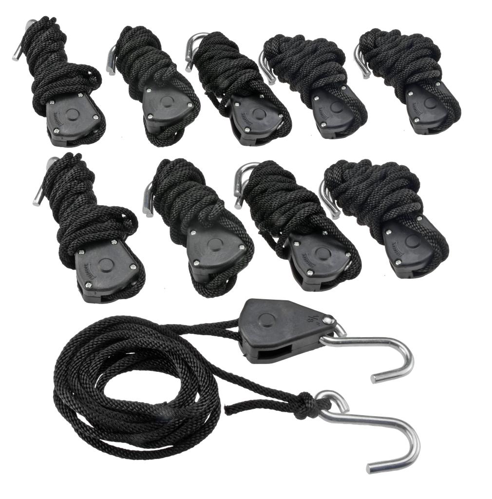 Universal Tie-Down Cord with S-Hook and Ratchet, Set of 10 pcs (80251144, PICHLER)