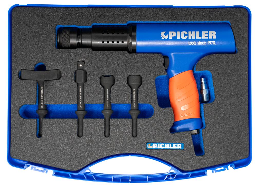 High-impact pneumatic hammer set with 4 inserts (80257050, PICHLER)