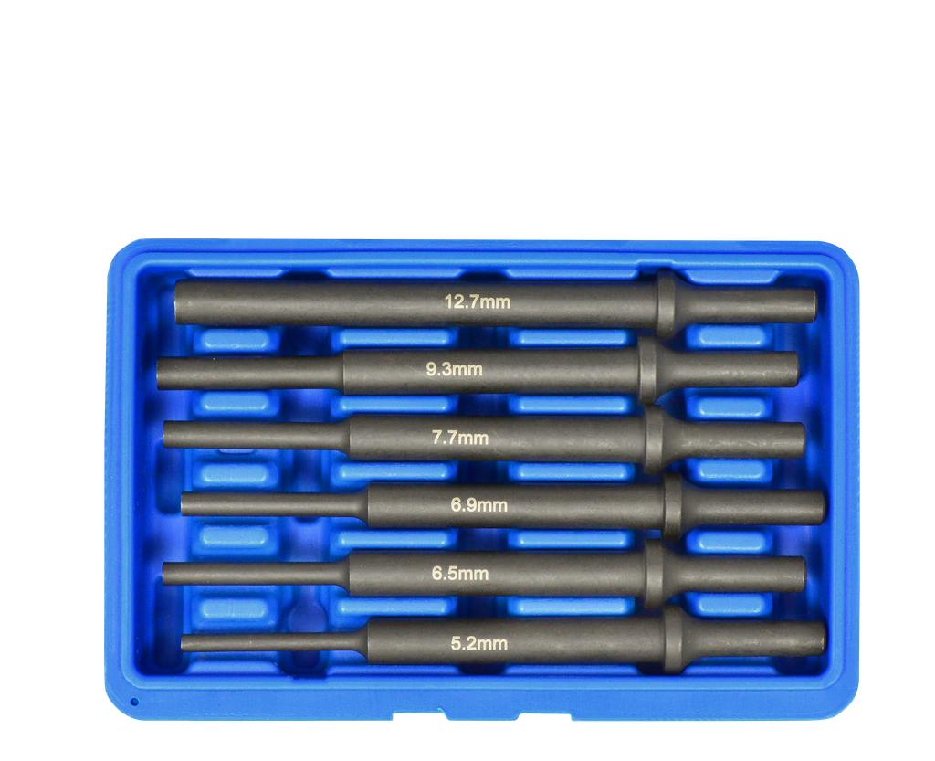 Drift punch set, 6 pcs, for 80257050, for use with pneumatic impact hammer (80257070, PICHLER)