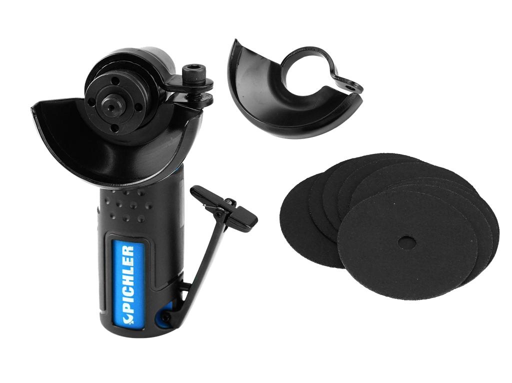 Mini Power air cut-off grinder incl. 5 cutting discs 63 x 1.0 x 10 mm (80435605, PICHLER)