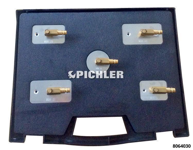 Brake bleeder adapter set Suzuki, MBA 14W, 29W, 30W, 31W, 32W, 5 pcs (8064030, PICHLER)