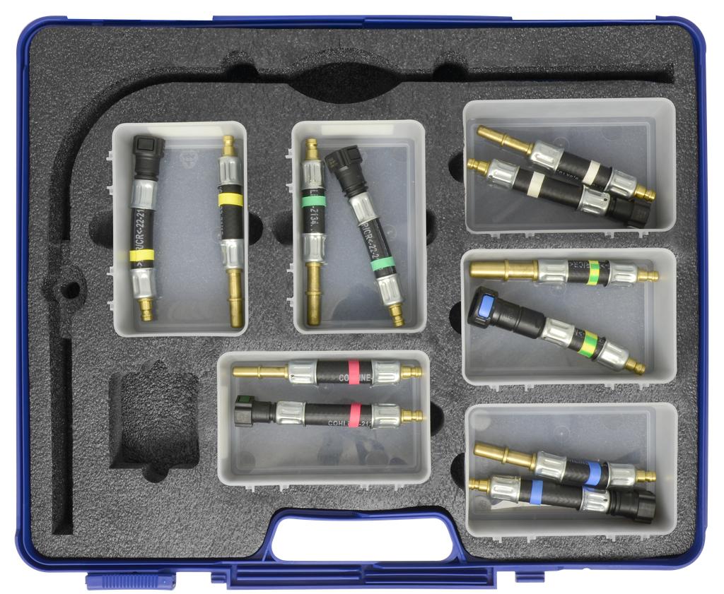 Adapteru komplekts ar ātrajiem savienojumiem, SAE un metriskie, 12 gab., ar savienojumu un spraudni (80658560, PICHLER)
