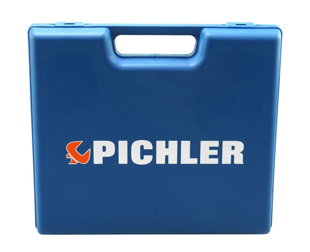 Plastmasas koferis 2019/PCL/1, zils, ar biezu putu ieliktni vākā (8800041, PICHLER)