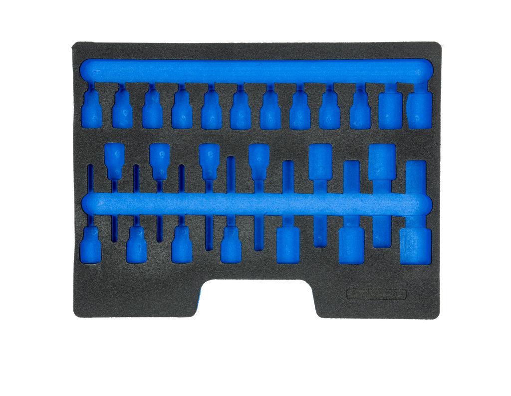 Įrankių vežimėlio įdėklas Torx antgalinių galvučių rinkiniui 1/2 col., 26 dalių 98844263 (8800124, PICHLER)