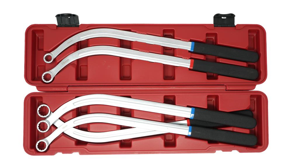 Briaunoto diržo raktų rinkinys, 5 vnt., 13, 15, 16, 17 ir 19 mm x 400 mm (9048445, PICHLER)