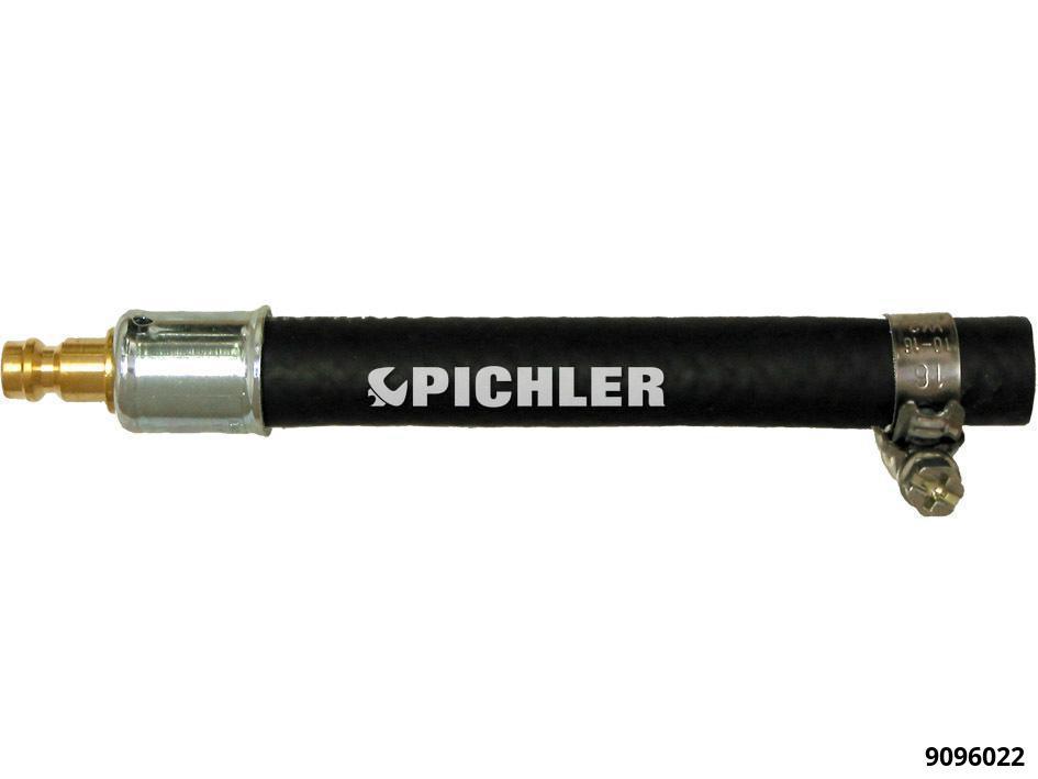 Žarna Ø9 mm x 135 mm su DN5 kištuku ir apkaba (9096022, PICHLER)