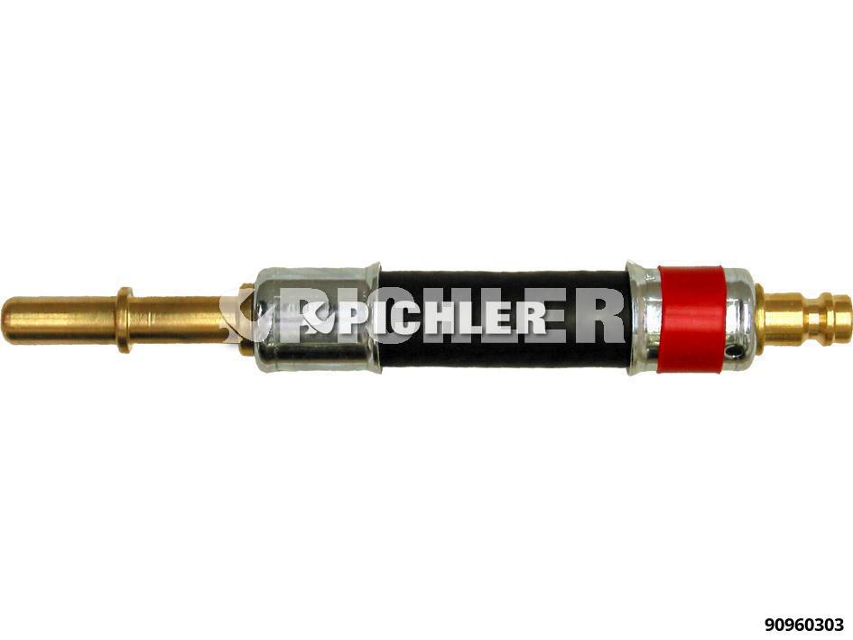 Adapter 90° Ø8.00 mm (red) with DN5 plug (90960303, PICHLER)