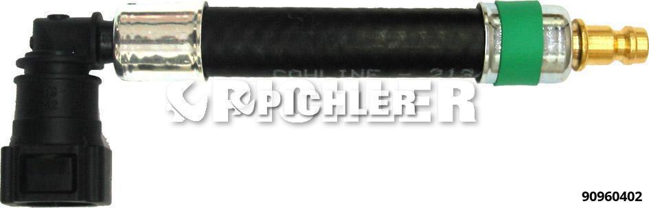 Adapteris 90 laipsnių Ø9,89 mm (žalias) su DN5 kištuku (90960402, PICHLER)