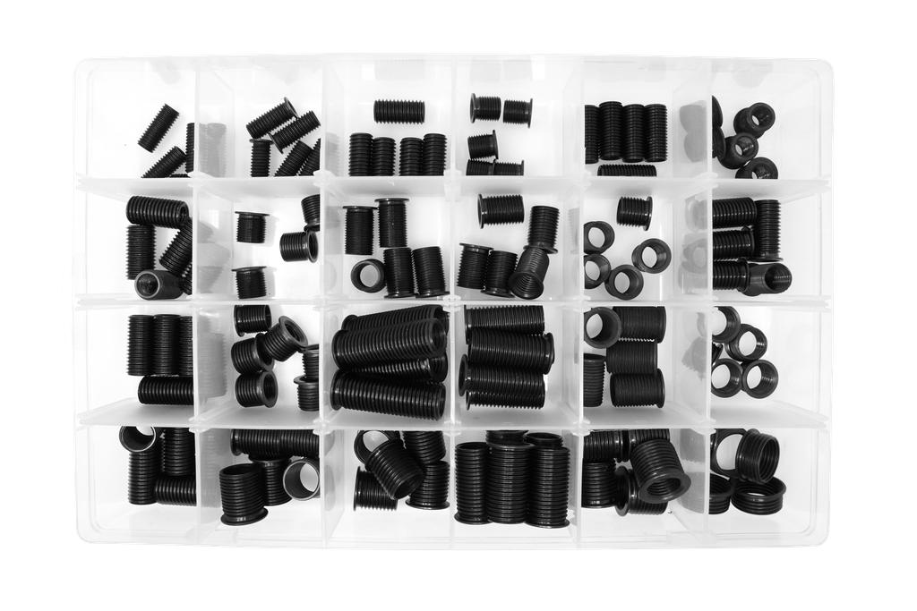 Thread Bushing Set, Flanged and Unflanged, 120 pcs., Internal Thread M6–M14 (93009900, PICHLER)