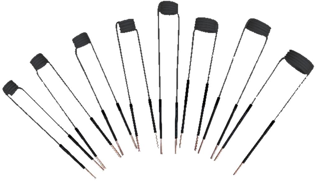 Straight Induction Coil Set, 8 pcs, Ø15–45 mm, Black (95356205, PICHLER)