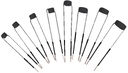 Indukcinio kaitintuvo tiesių ričių rinkinys, 8 vnt., Ø15–45 mm, juodas (95356205, PICHLER)