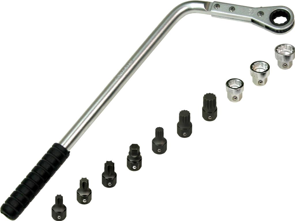 Door hinge disassembly and assembly set, 12 mm drive, 10 inserts (9544560, PICHLER)