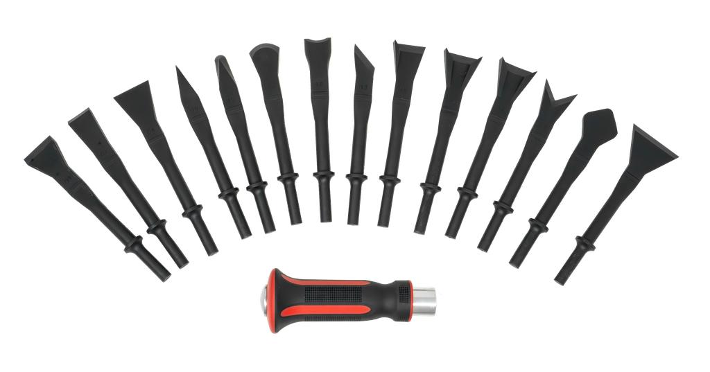 Plastic Impact Tool Set, 14 pcs, with Adapter Handle (96114000, PICHLER)
