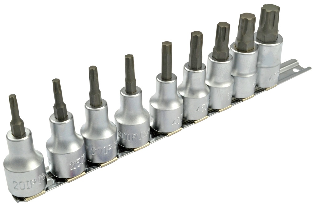 Torx Plus Bit Socket Set 20 IP–60 IP, 1/2 in. Drive, on Clip Rail (9886100, PICHLER)