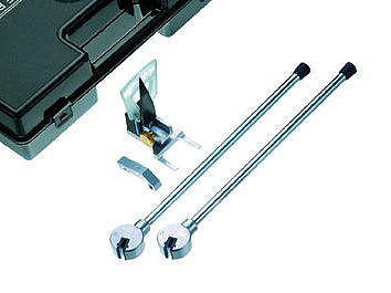 Aerodinamisko stikla tīrītāju pārbaudes un regulēšanas instruments ar leņķa mērīšanas bloku, adapteris „B“, 2 × Z4 (180103_1, LEITENBERGER)