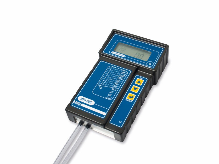 Srauto matuoklis su skaitmeniniu slėgio matavimu ir ekranu, 0–200 ml/min (042724_1, LEITENBERGER)