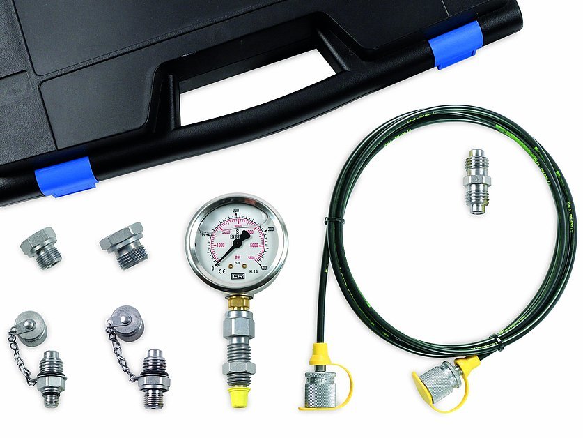 Hydraulic test case, analog, 1 pressure gauge (041942_1, LEITENBERGER)