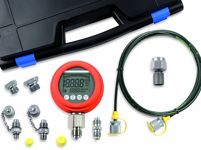 Hydraulic measurement kit, digital, 1 pressure gauge (041943_1, LEITENBERGER)
