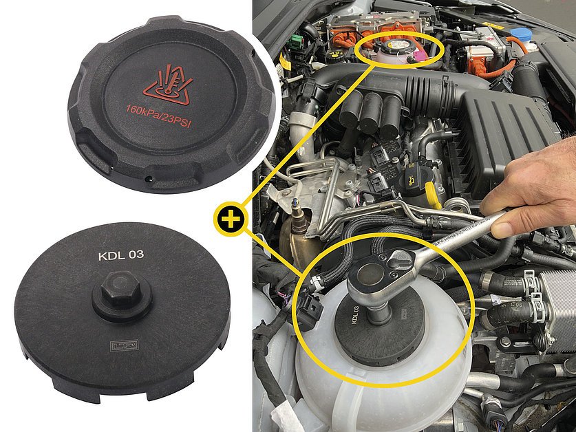 Aušinimo sistemos (radiatoriaus) dangtelio nuėmimo įrankis VW (400156_1, LEITENBERGER)