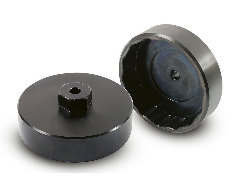 Oil filter wrench, milled metal version, for Ford OE filter 2468342, AA6E6714AB (400155_1, LEITENBERGER)