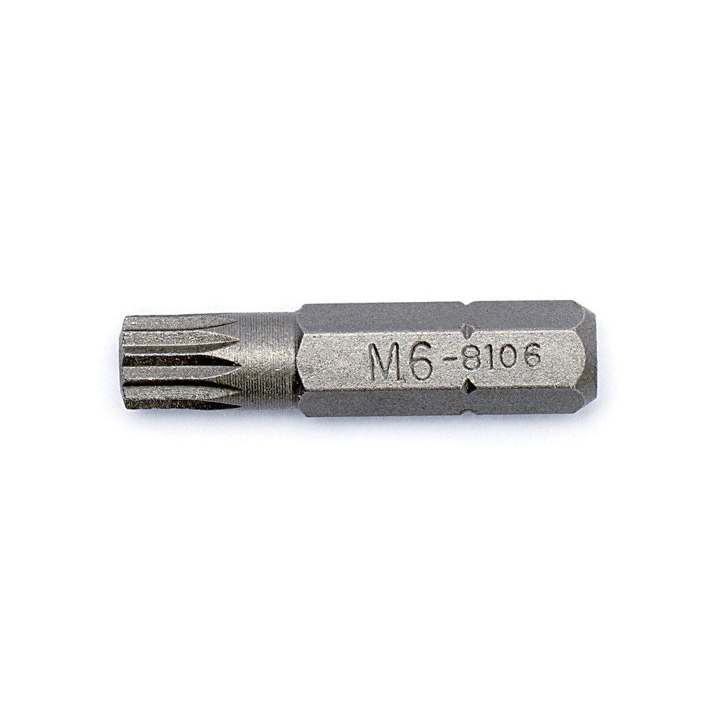 12-point (XZN) triple-square bit, 5/16" shank, 30 mm, M6 (8106, GENIUS)