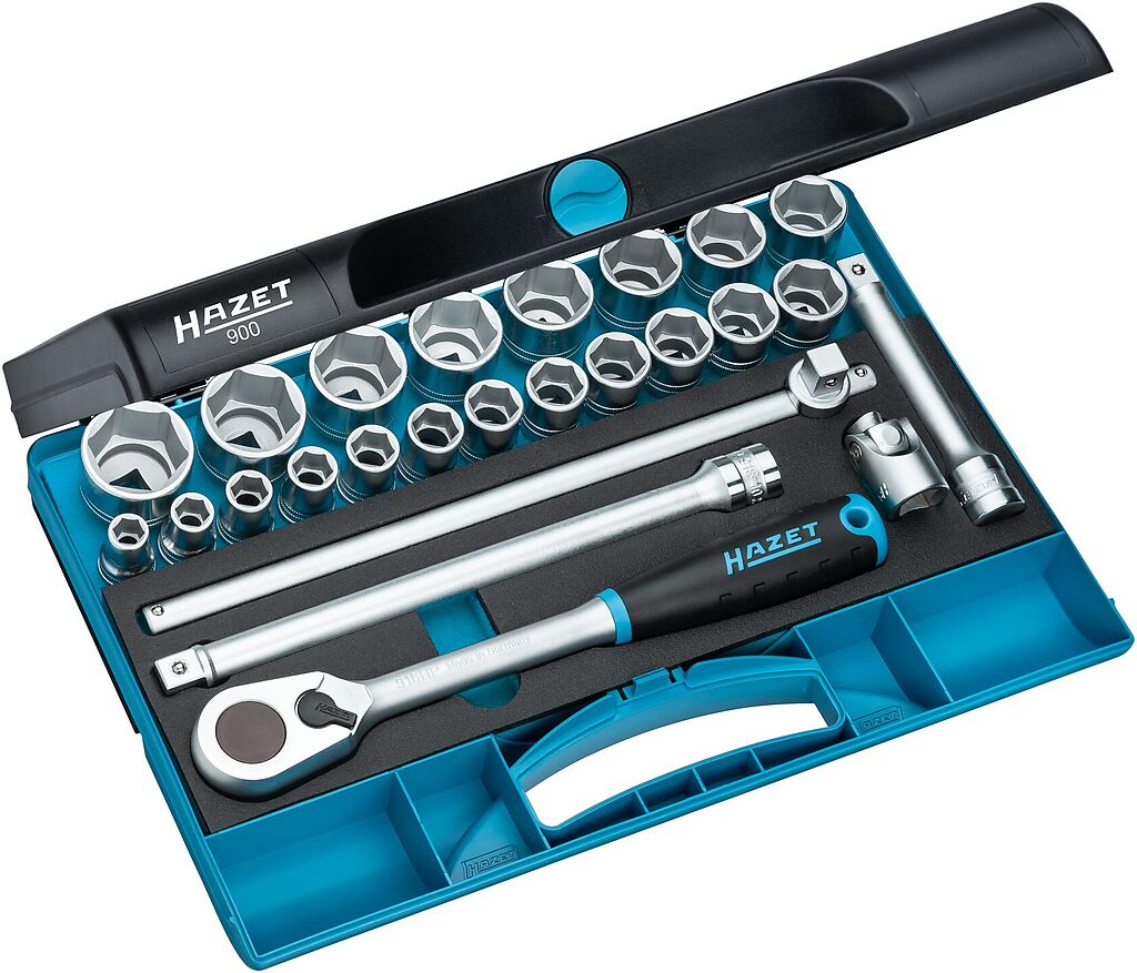 Uzgriežņu galviņu komplekts 1/2 collas 25 gab. (900, HAZET)