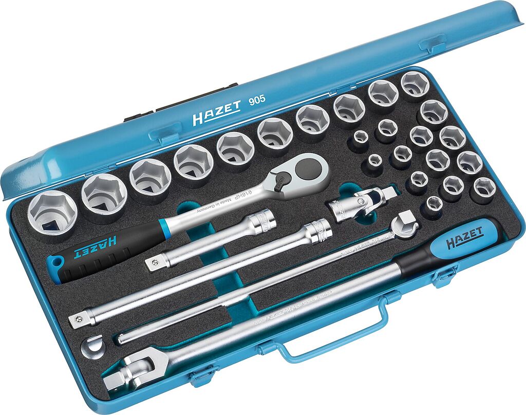 Socket set 1/2 inch 30-pcs (905, HAZET)