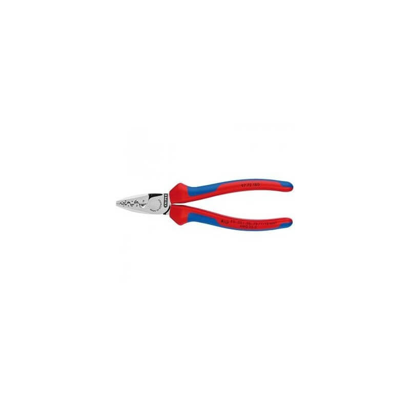 KNIPEX laidų antgalių užspaudimo replės 180 mm (97 72 180, KNIPEX)