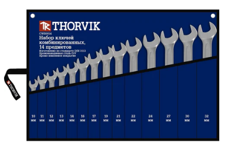 Kombinuotų raktų kompl. 10-22 12 vnt, Thorvik, CWS0014
