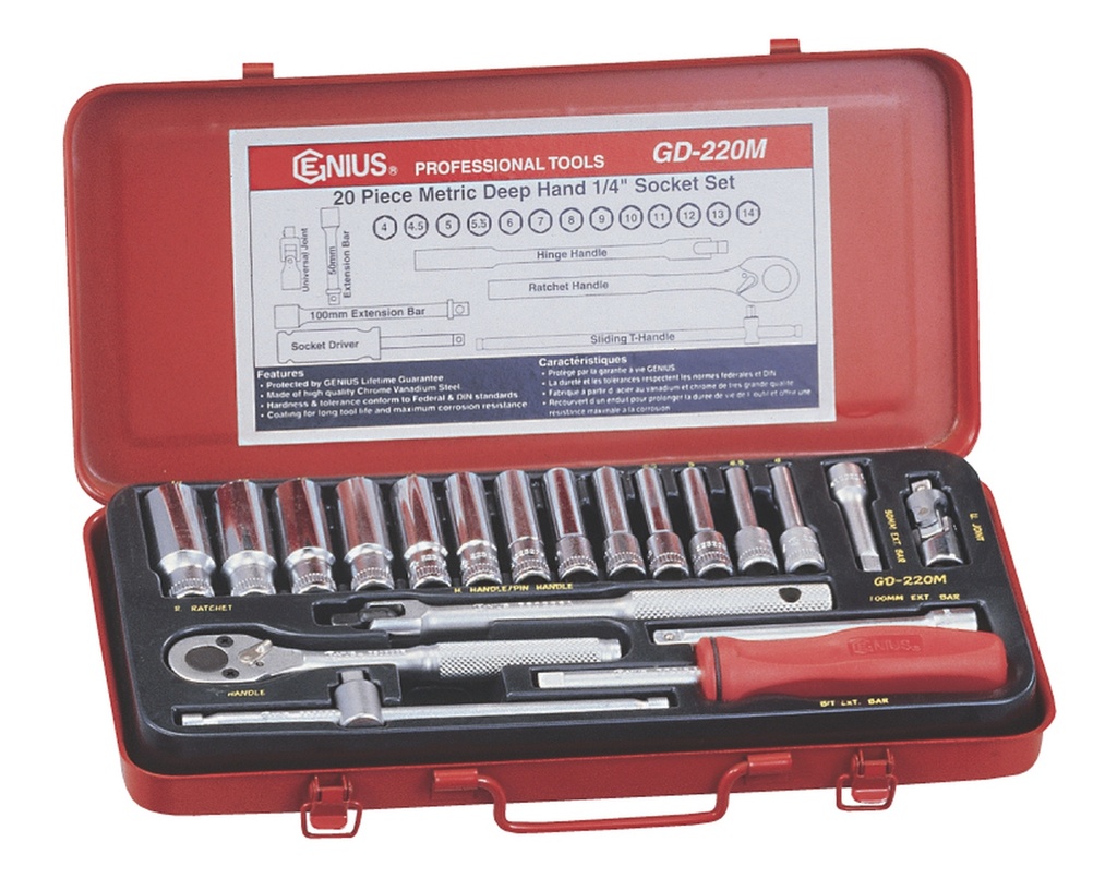 1/4 Ligzdu komplekts (20 gab.) (GD-220M, GENIUS)