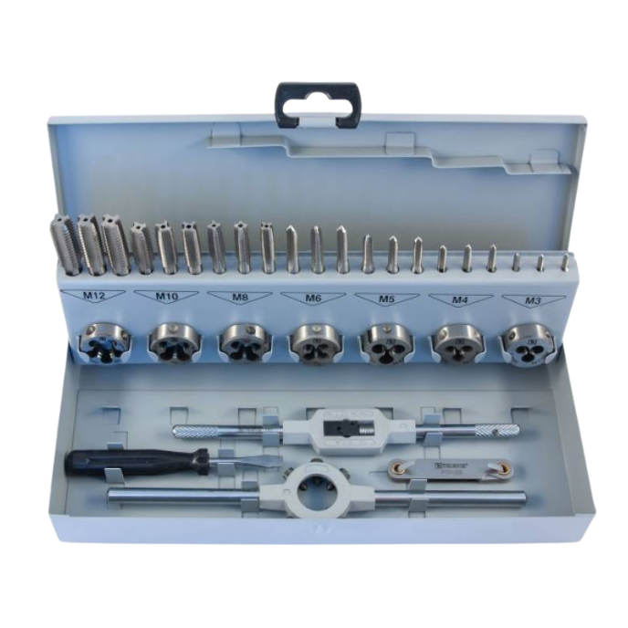 Sriegiklių ir sriegpjovių komplektas