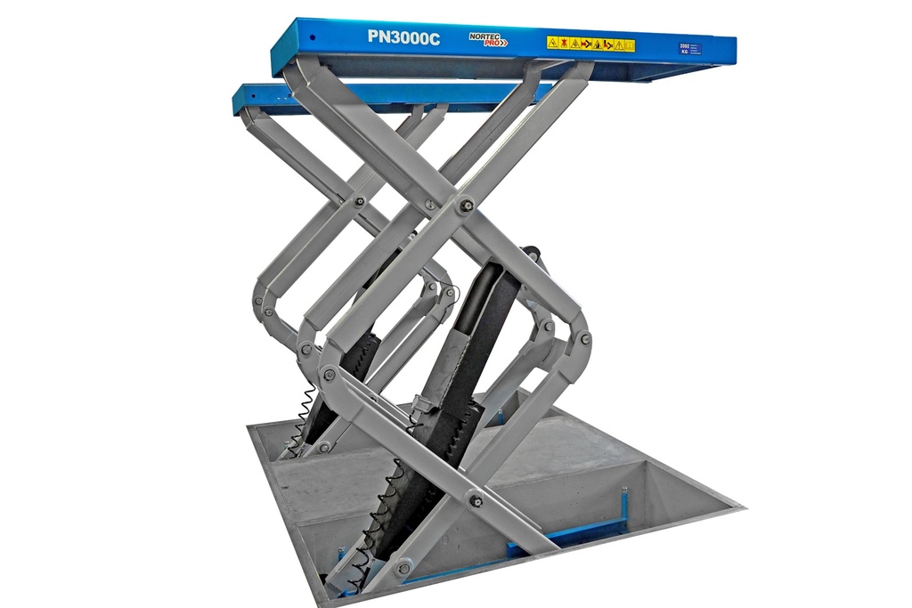 Recessed in-ground scissor lift 3T, Nortec (PN3000C, COFRAMA)