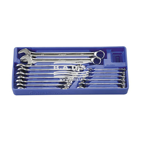 Combination wrench set, 15 pcs, 7-24 mm, GENIUS TOOLS (PR-015M, GENIUS)
