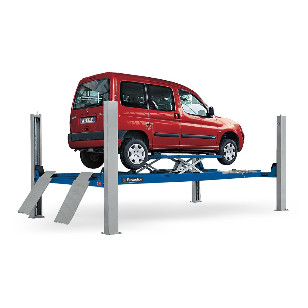Žirklinis keltuvas su ratų suvedimo platformomis RAV (RAV4406LSI, RAVAGLIOLI)