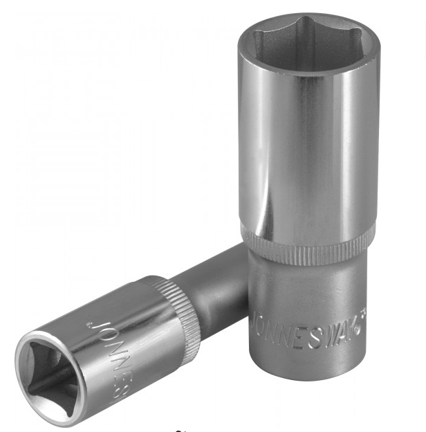 Ilga galvutė 1/2" 6-briaunė, dydis: 32 mm (S04HD4132, JONNESWAY)