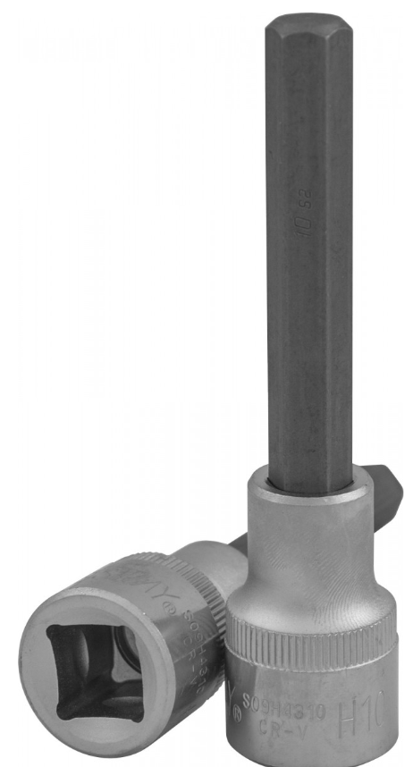 Hex bit socket 1/2″, H10, 100 mm (S09H4310, JONNESWAY)
