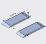 Rear wheel alignment sliding plates, 1500 mm, 2 pcs (STDA17, RAVAGLIOLI)