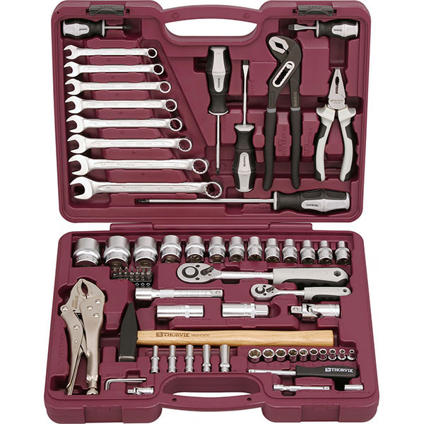 Tool set 1/4"+1/2" DR, 72 pcs (UTS0072, THORVIK)