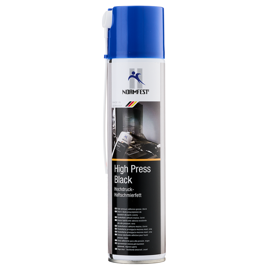 HIGH PRESS BLACK lipīga augstspiediena smērviela ar grafītu, 400 ml (2894-445-2, NORMFEST)