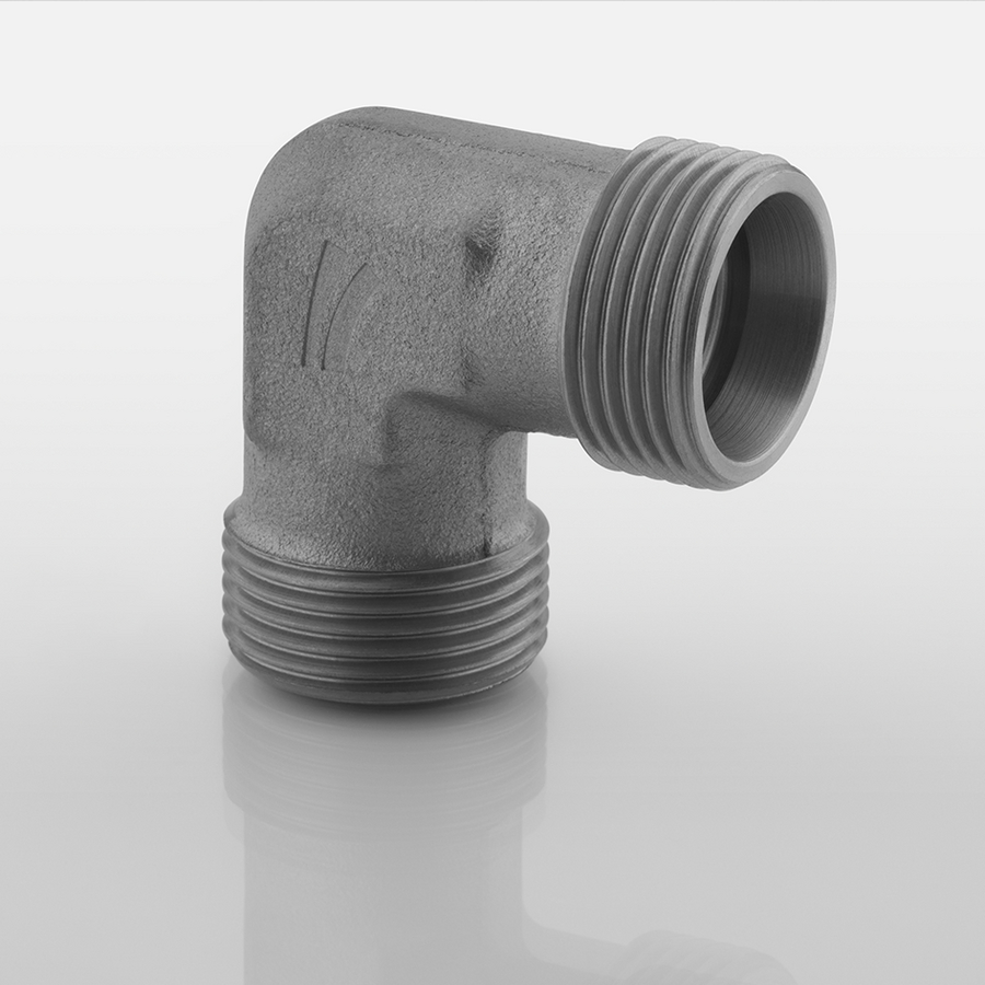 Angled 90° threaded fitting for 22 mm hydraulic tube, CEL22 (XWNW20HL, HANSA FLEX)