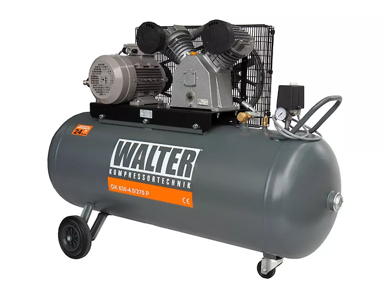 Stūmoklinis kompresorius GK 630, 550 l/min, 4 kW, 270 L (GK 630_630, WALTER)